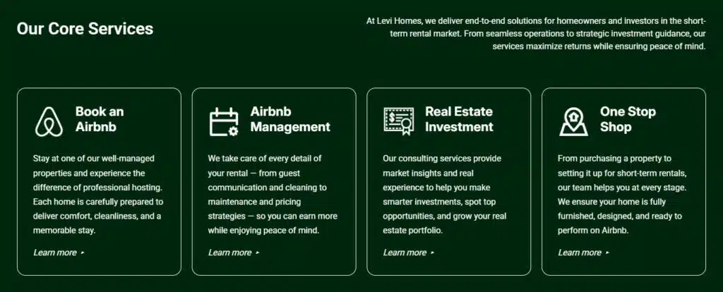 Airbnb Automation: Smart, Full-Service Management with Levi Homes 6 4 core services by LeviHomestays