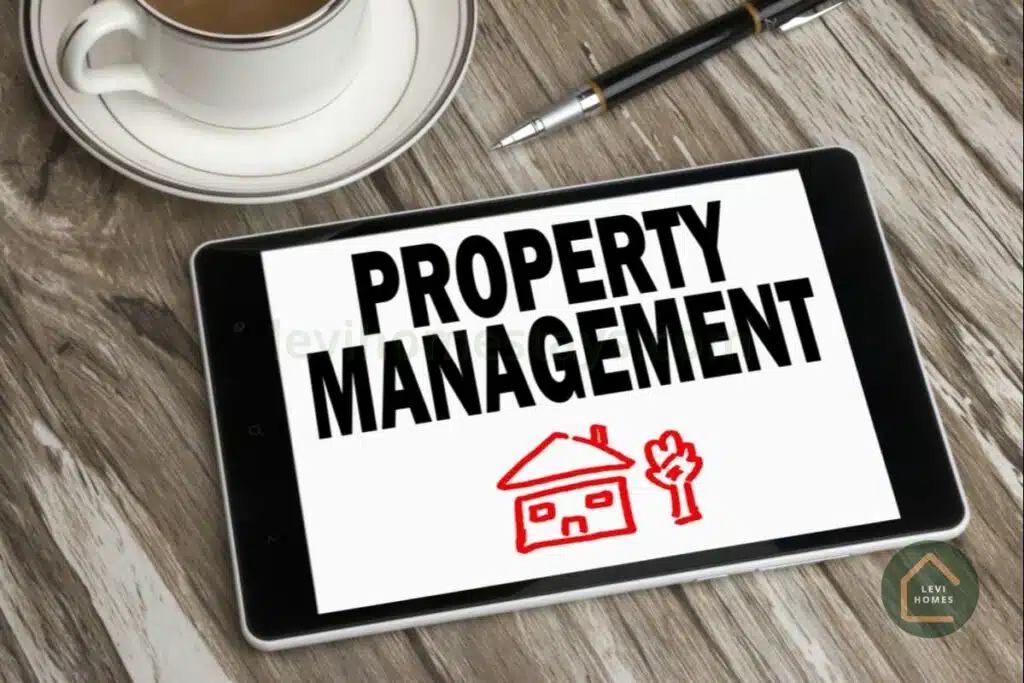 property management concept displayed on tablet pc R S